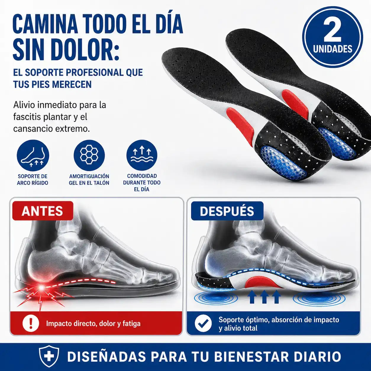 Claudy® Plantillas ortopedicas profesionales