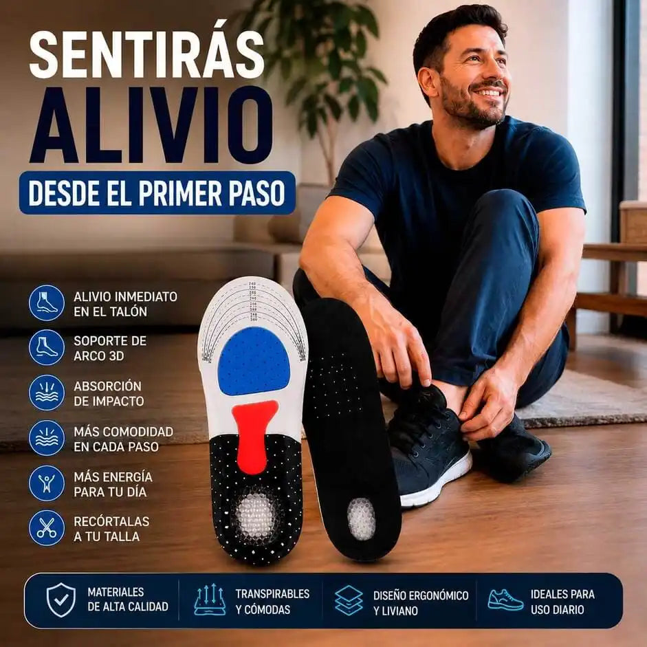 Claudy® Plantillas Ortopédicas | Alivia Dolor de Pies y Fascitis Plantar (Lleva 2 Paga 1)